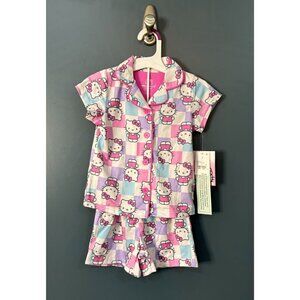 NWT 3T Toddler Girls' 2pc Hello Kitty Coat Pajama Set - Pink